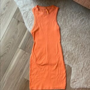 SKIMS Orange Midi Dress